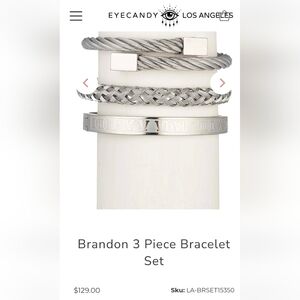 NWT Brandon 3 Piece Bracelet Set By EyeCandy.